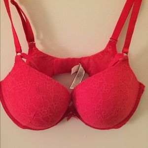 Red lacy Victoria Secret Bra